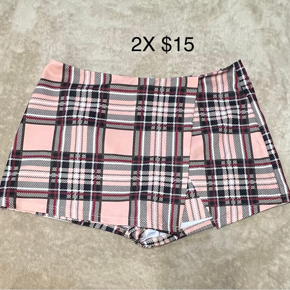 Plaid skort